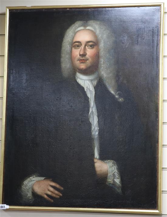 Early 18th century English School, oil on canvas, Portrait of William Cooke (1732-1799), 90 x 71cm